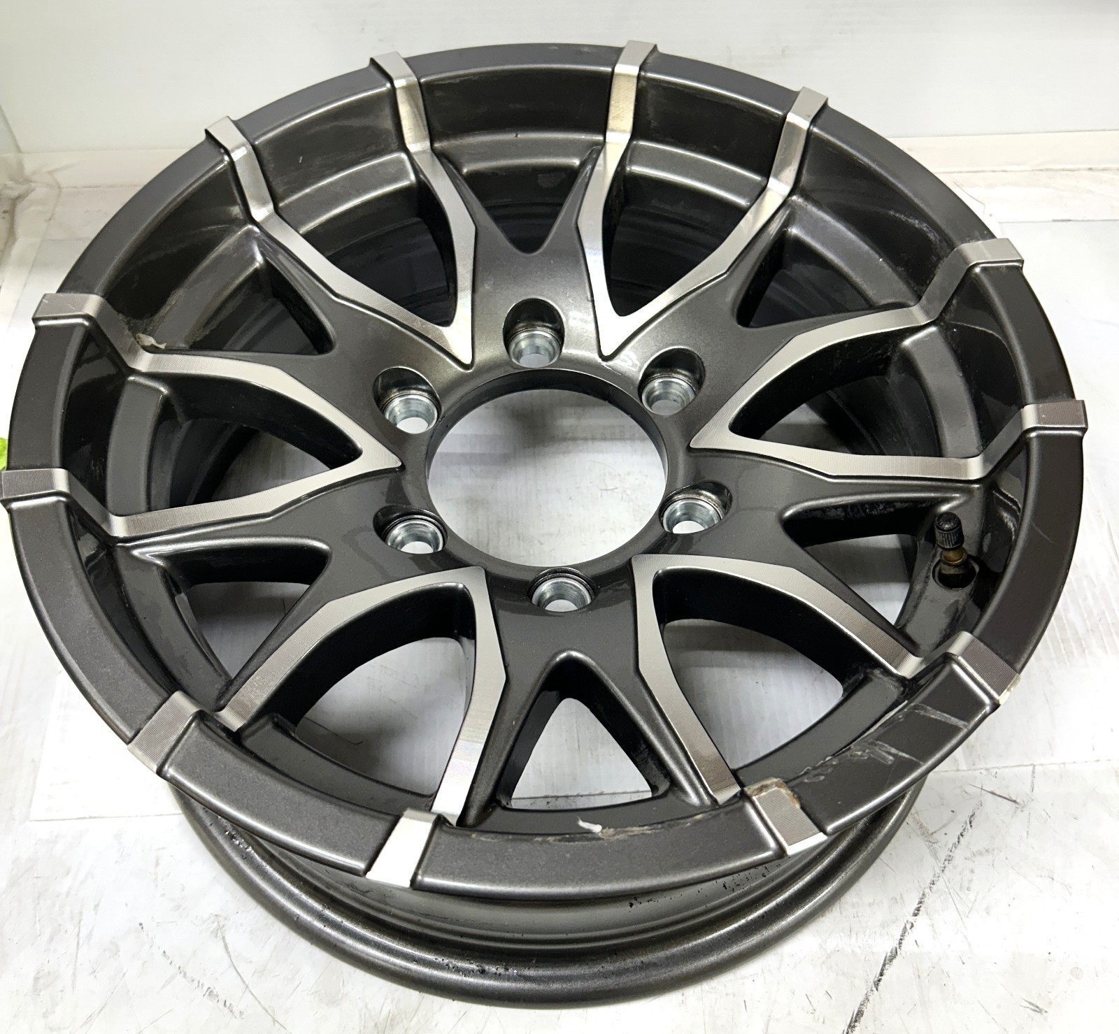 15×6 6 Lug Gray Machined Aluminum Eagle Trailer Wheel 12169 156655 GMLS
