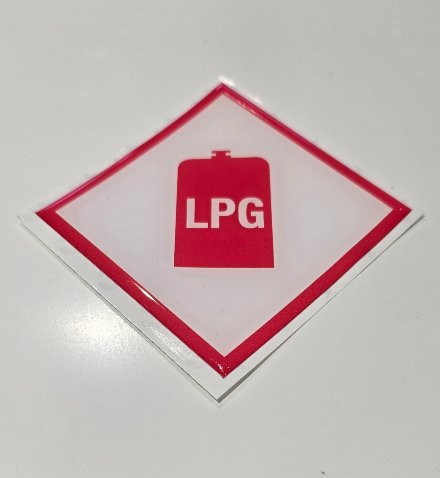 1 X LPG GAS LOCKER DOMED RESIN CARAVAN DECAL/STICKER 3D 100mm