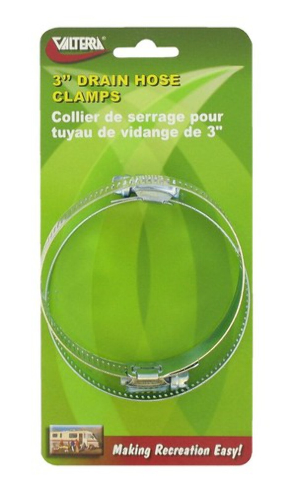 Valterra H03-0058VP Hose Clamp 2-1/2 Inch x 3-1/2 Inch Clamping Range Set Of 2