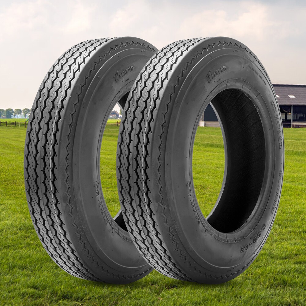 Set 2 5.30-12 Trailer Tires 5.30×12 5.3-12 530-12 6Ply Heavy Duty Load Range C