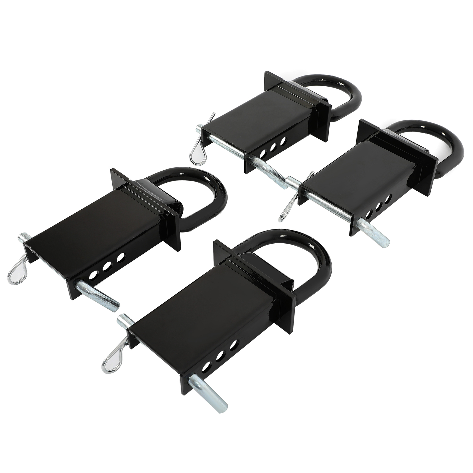 4X Standard 2″x4″ Heavy Duty Trailer Adjustable Stake Pocket D Ring Zinc Coated