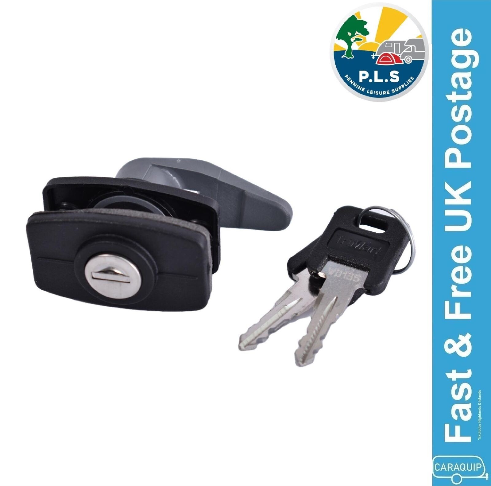 West Alloy WD105 Replacement Lock & Barrel Set c/w 2 Keys Door Caravan – A1055