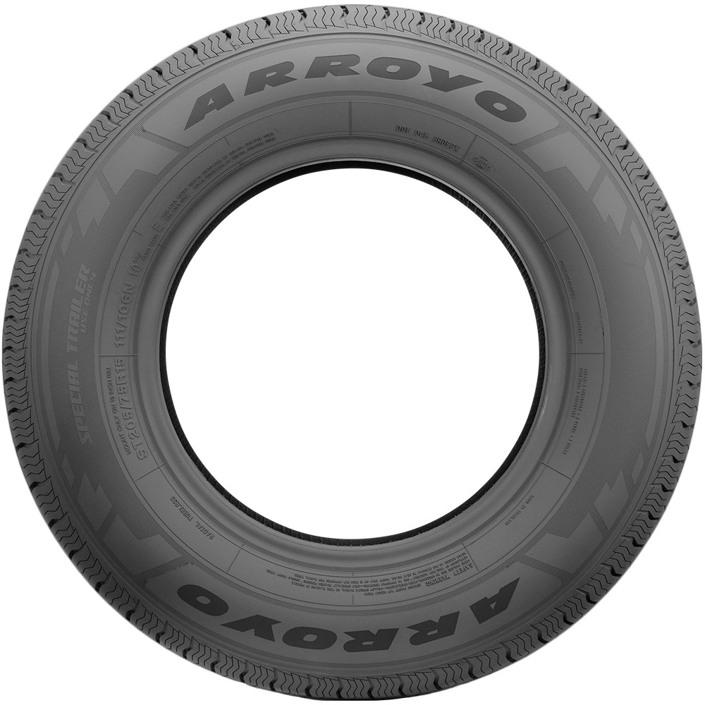 (QTY 4) ST235/85R16 Arroyo Semi-Steel Trailer 128/124N LRF Black Wall Tires