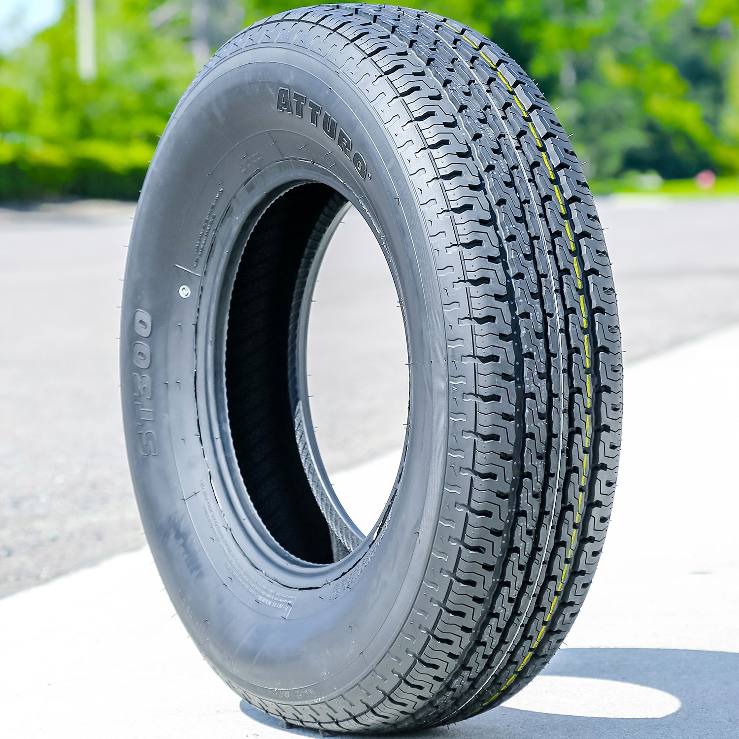 5 Tires ST 235/80R16 129/125M G 14 Ply Atturo ST300 All Steel Trailer