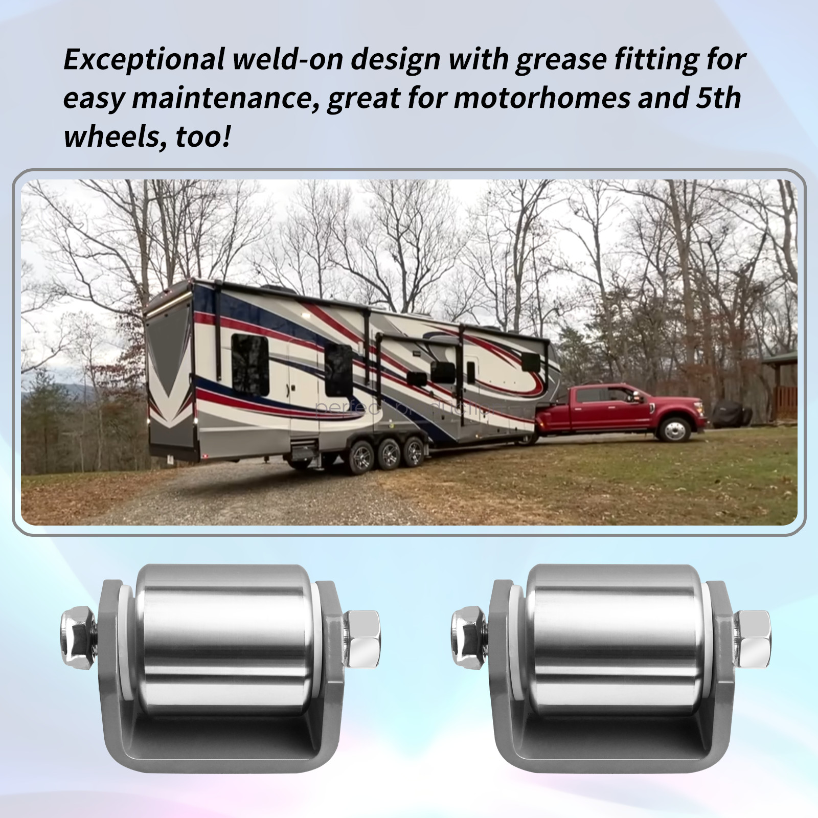 Heavy Duty Steel Wheel Fit for RV Trailers,2 Steel Micro Rollers,2Inches Roller