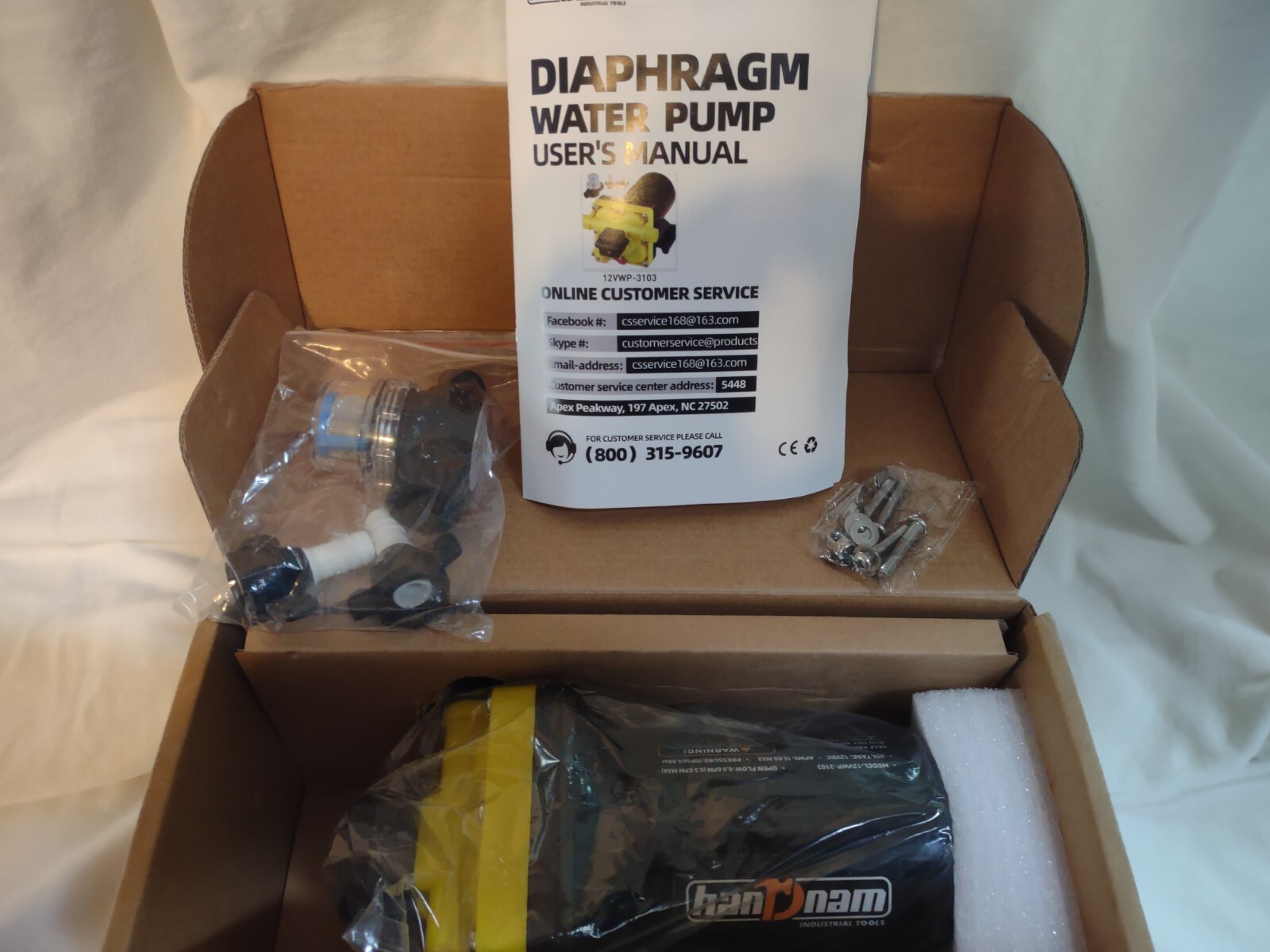 RV Water Pump, 12V DC Water Pump, 6GPM 70PSI Self-Priming Diaphragm