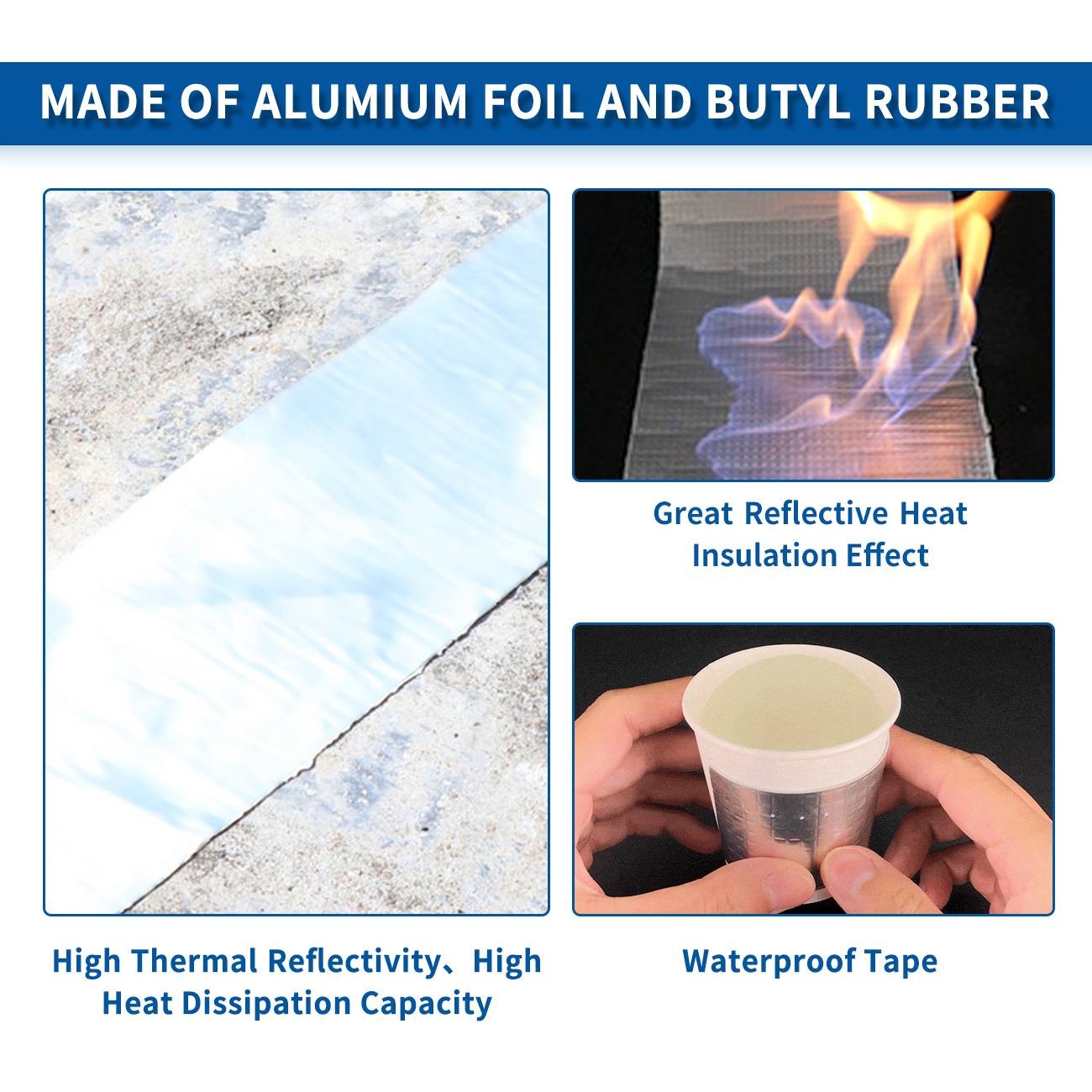 Aluminum Foil Waterproof Repair Tape 3.94″脳32.8′