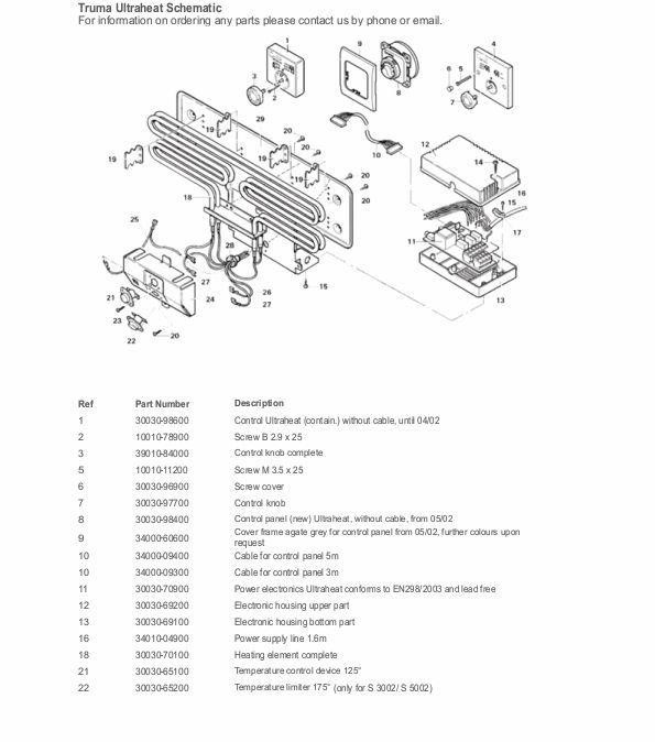 TRUMA SPARE ULTRAHEAT ELECTRIC 240V HEATER CARAVAN MOTORHOME ELEMENT 30030-70100