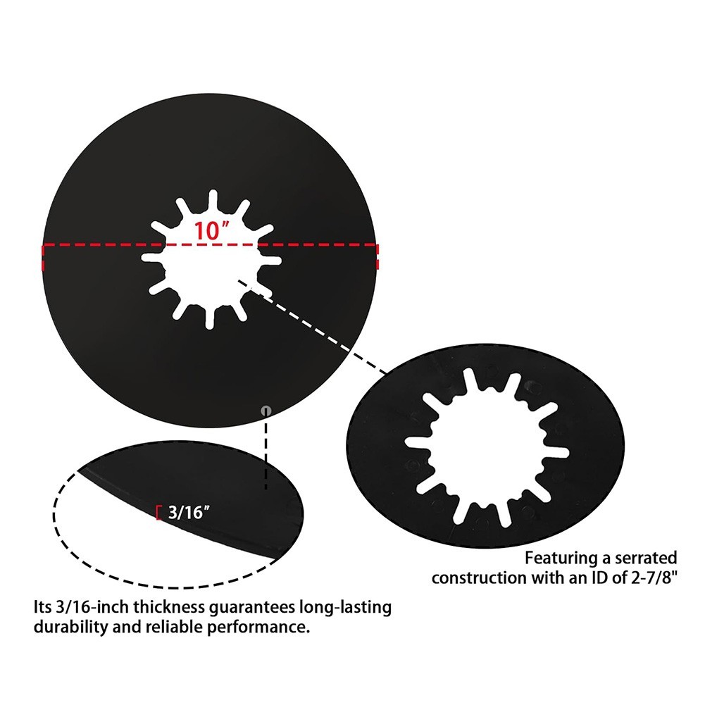 2 Pack 10in for 5th Wheel Lube Plate for RV Trailers Heavy Duty PP Plastic