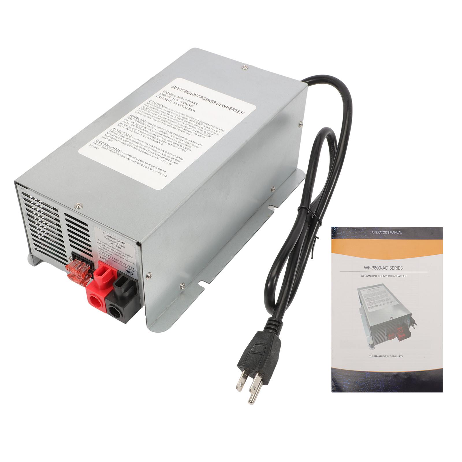 RV Trailer Camper 65 Amp Power Converter – WF-9865-AD WF-9865 WF-9865-MBA
