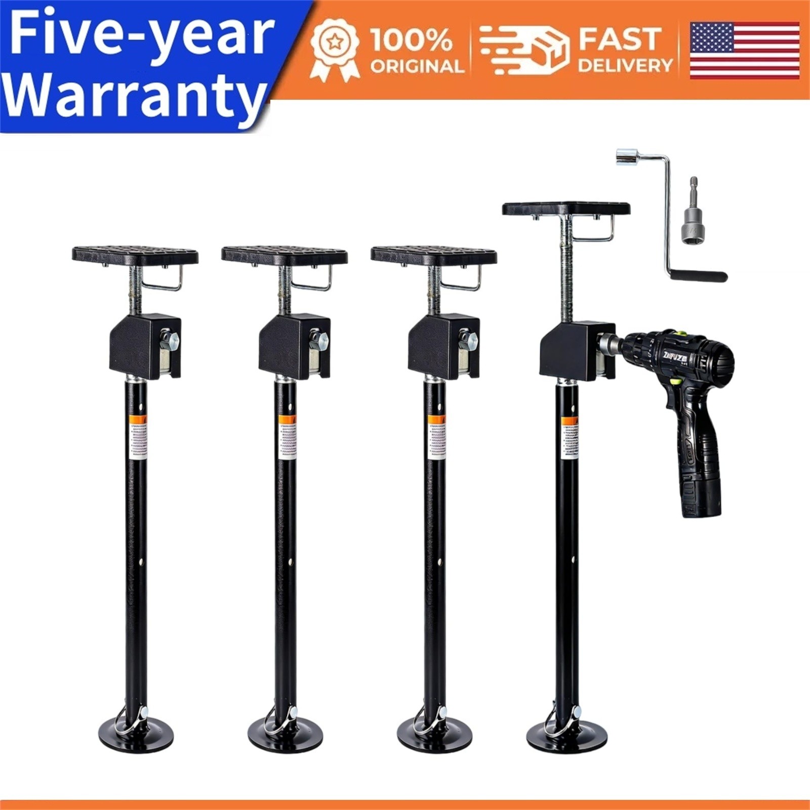 4 Pack RV Slide Out Supports Jack RV Stabilizer Jacks Supports Up to 20,000lbs