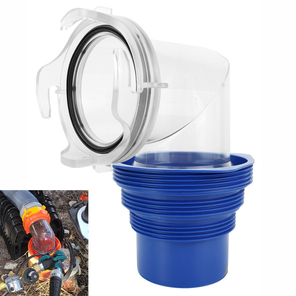 90 Degree Transparent Elbow for Camper Sewer Hose Easy Drainage Monitoring
