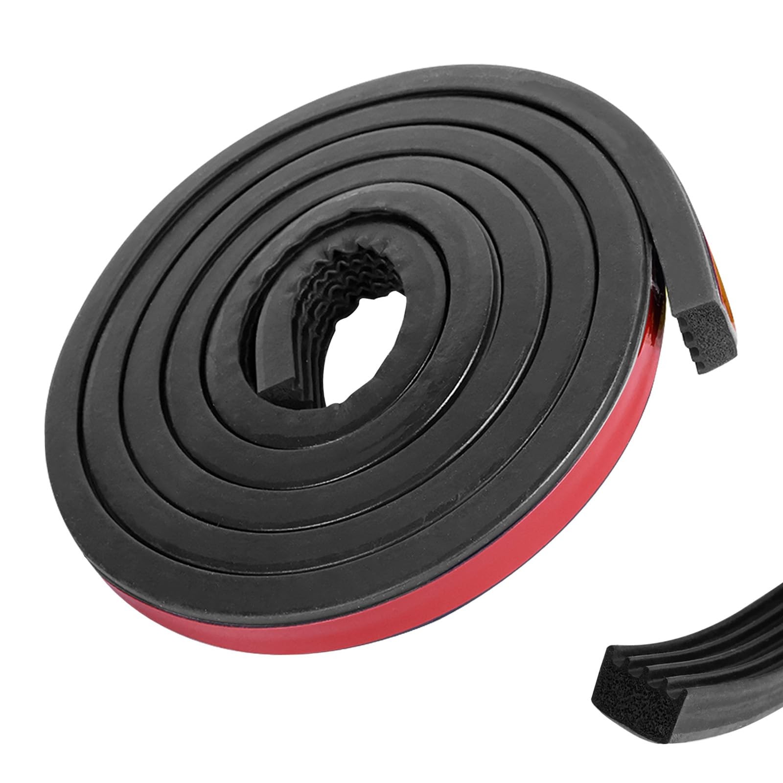 326A0004 Ribbed Bulkhead Seal Strip 3/5 in x 65 in, 1 Pack, Black
