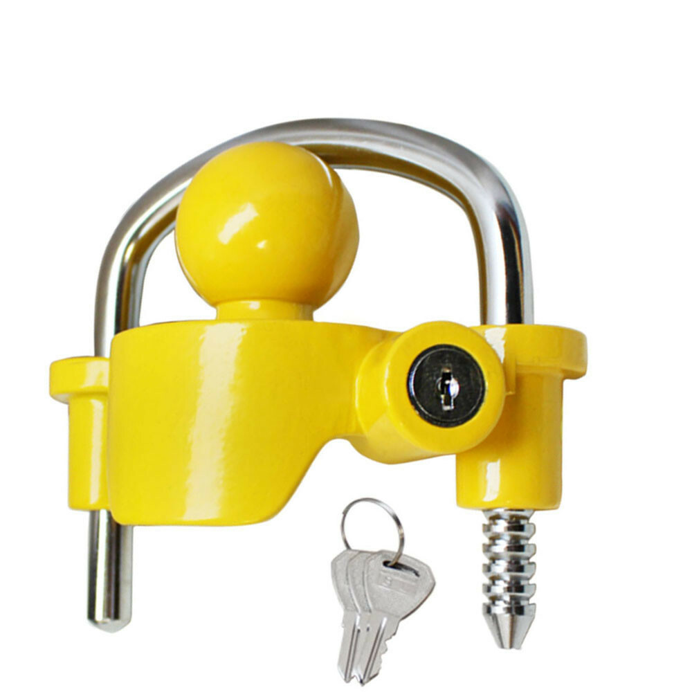 Trailer Coupler Lock Boat Marine RV Tractor Hitch Theft Protection 3 Keys Lock