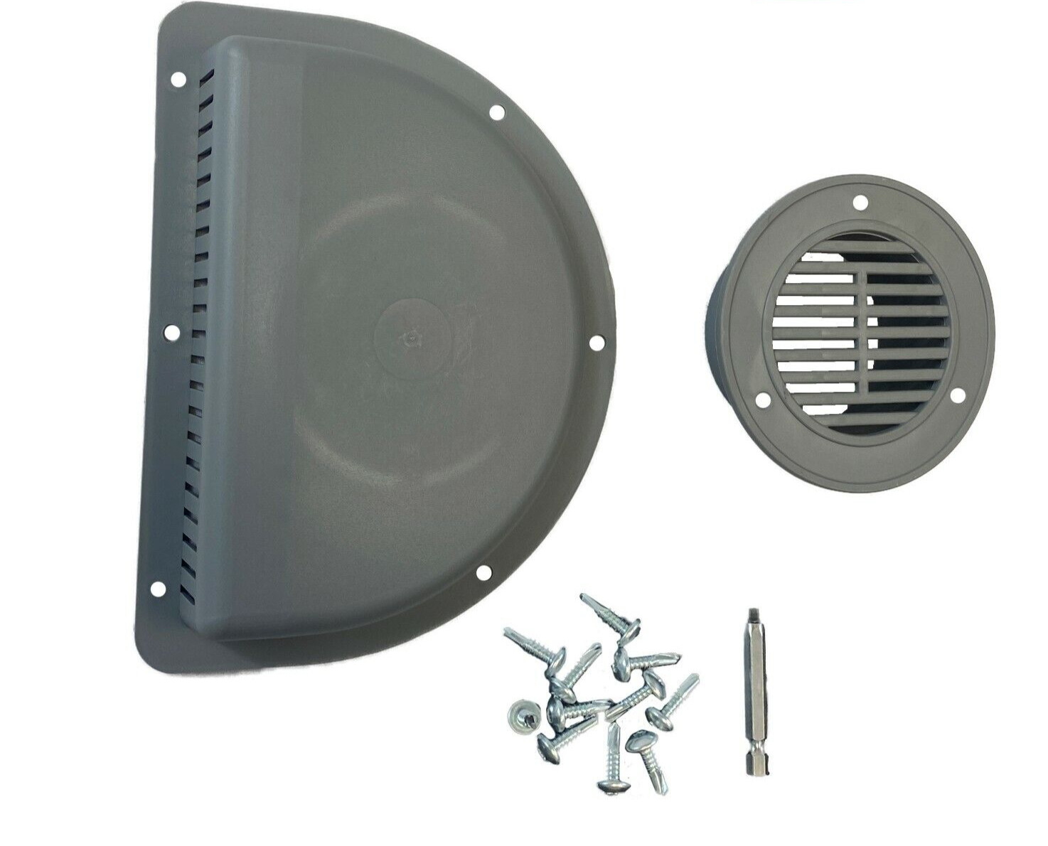 ProCamp RV Gray Cargo Trailer Air Flow Vent Kit W/ Installation Accessories