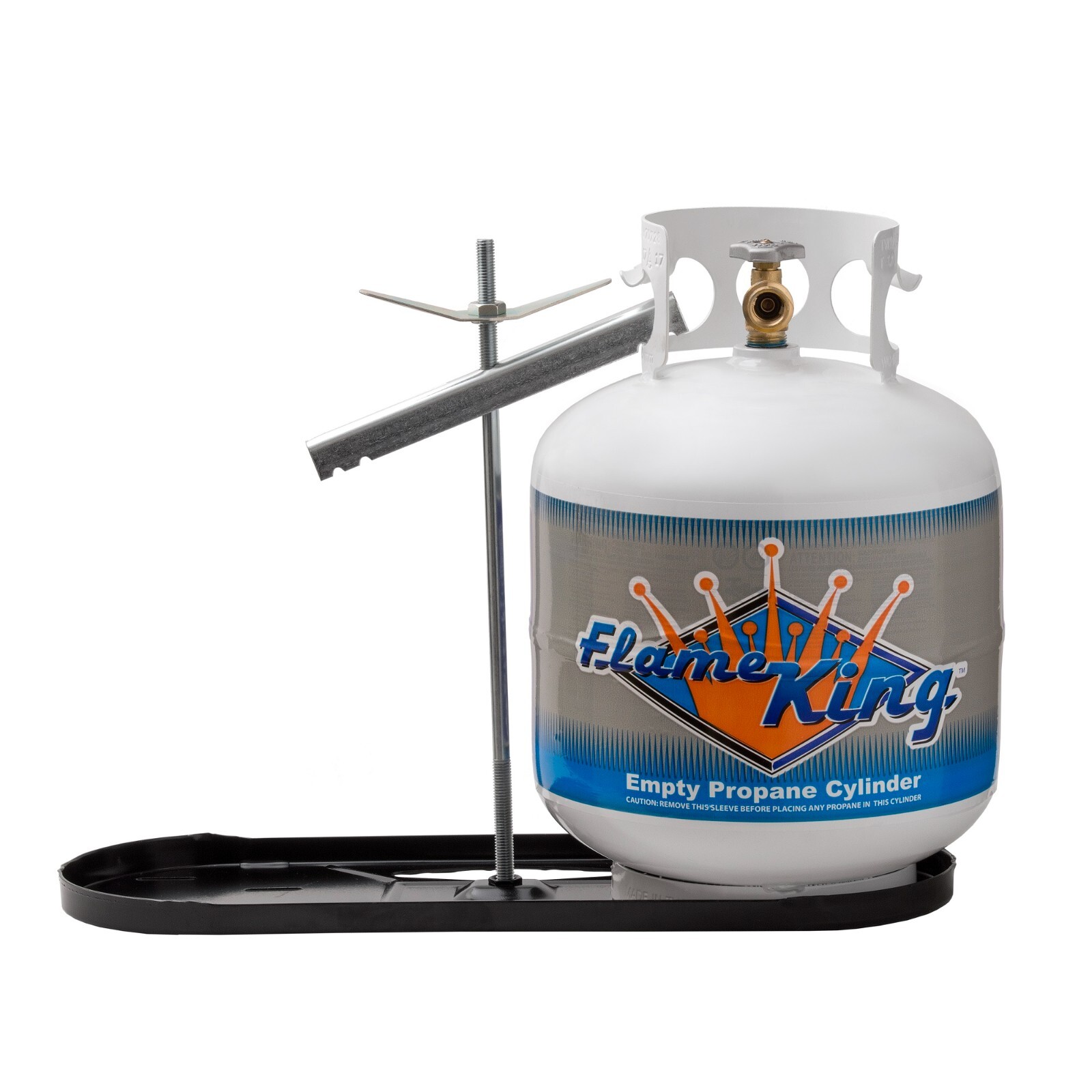 RV Propane Gas Double Bottle Rack, 20 lb Cylinder Kit Dual Hold Down Rack