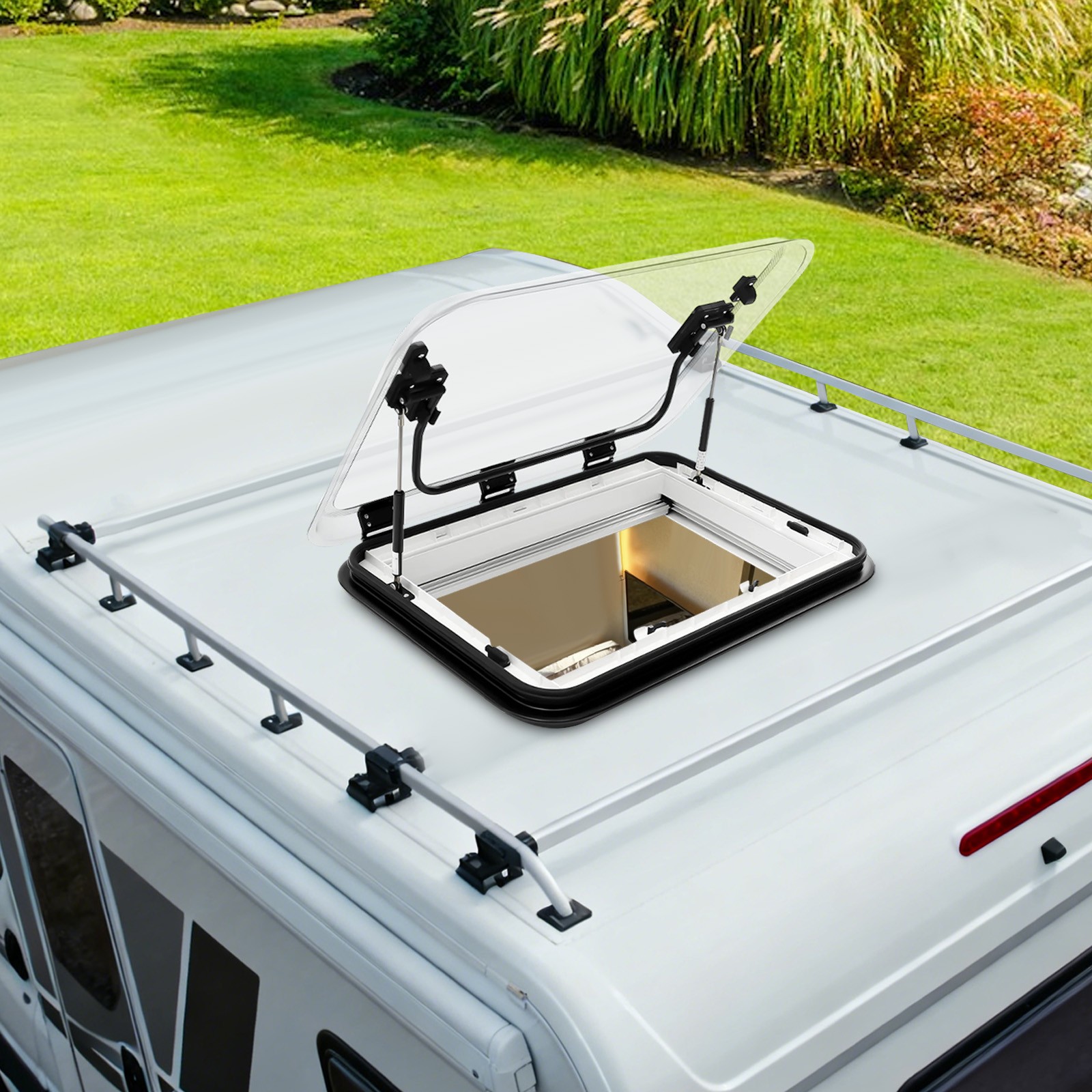 700mm*500mm Anti-UV RV Roof Vent Hatch Caravan Camper Trailer Roof Window Vent