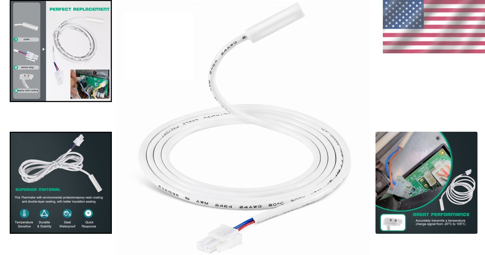 Refrigerator Thermistor Compatible with Dometic RM Series Models 3851210025