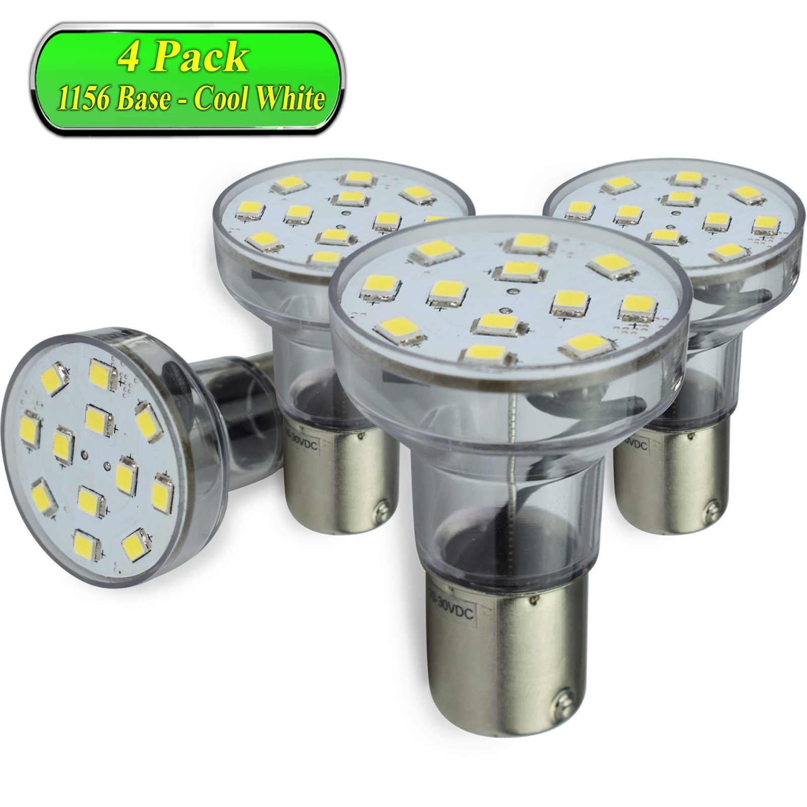 4 Pack LeisureLED Light 1156 1139 1141 1383 LED Bulb 2 Watt 275 Lumen CW Long