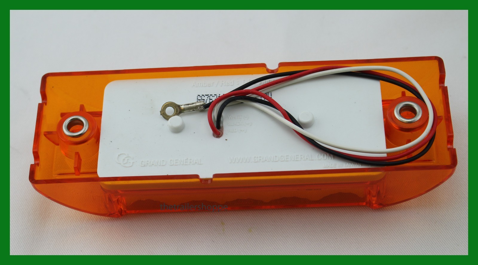 Rectangular 10 LED 2″ X 6″ Amber Clearance Light Wide Angle Spyder Surface Mount