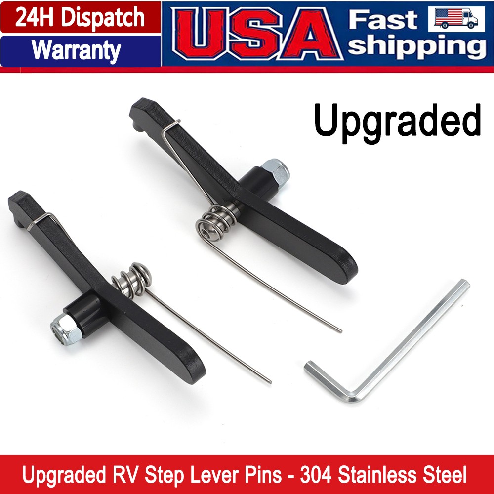 2x Upgraded RV Steps Lever Pin – 304 Stainless Steel – For Lippert Solid Step US