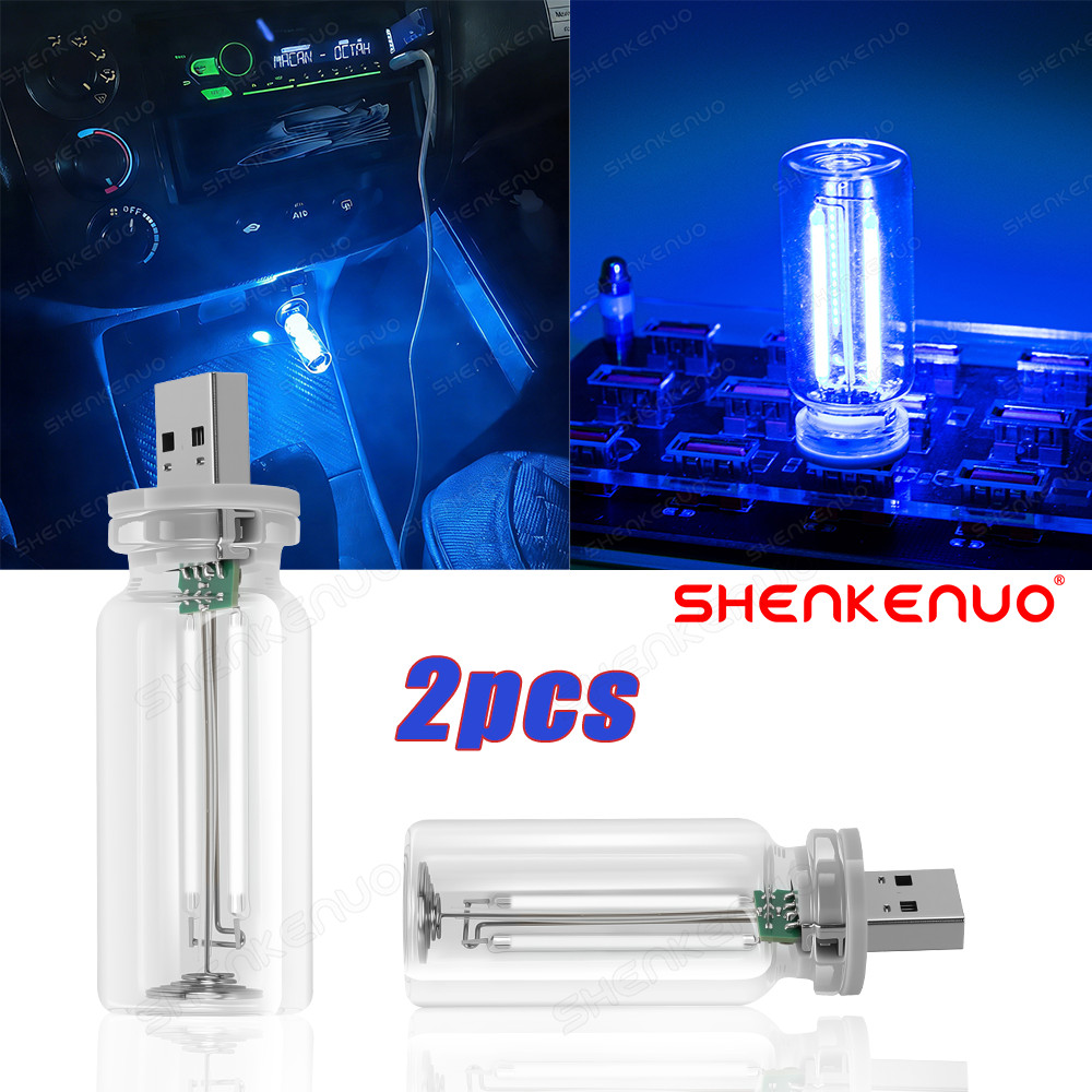 USB Car LED Touch Night Lamp 2PCS Dimmable Ambient Light for Auto & Tent