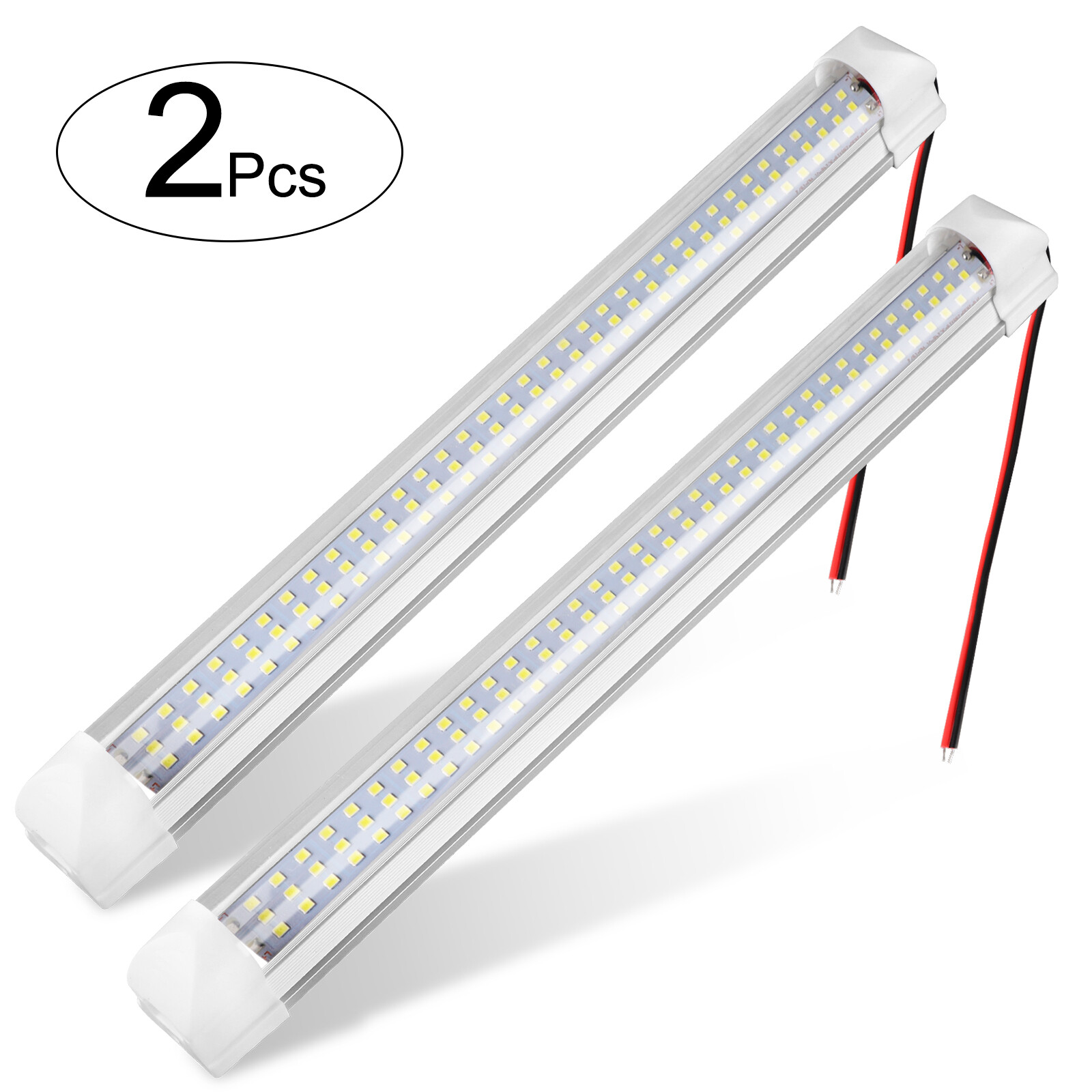 2Pcs 12V 108 LED RV Ceiling Dome Light Bar Interior Lighting for Trailer Camper
