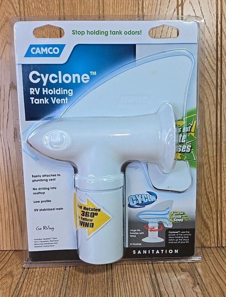 Camco 40595 White Round Resin Cyclone Plumbing Vent