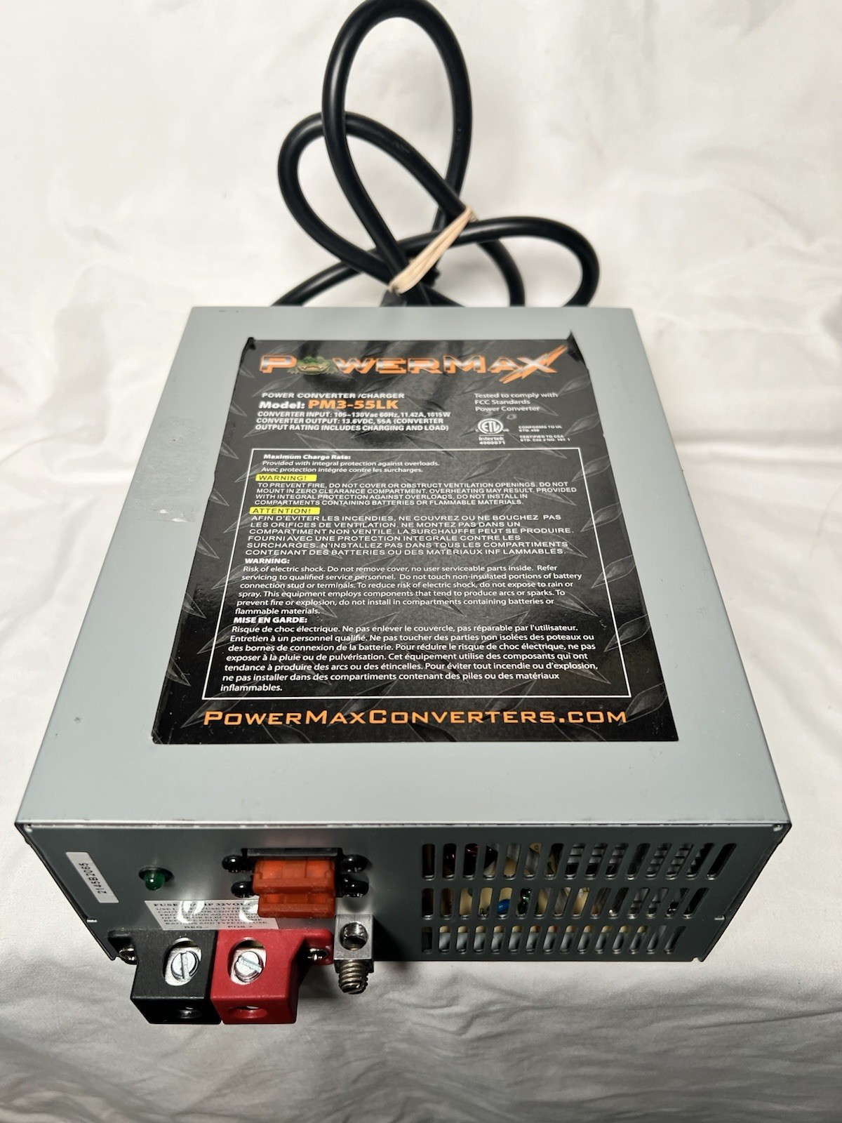 PowerMax PM3-55LK 12 Volts 55 Amp Power Converter Battery Charger