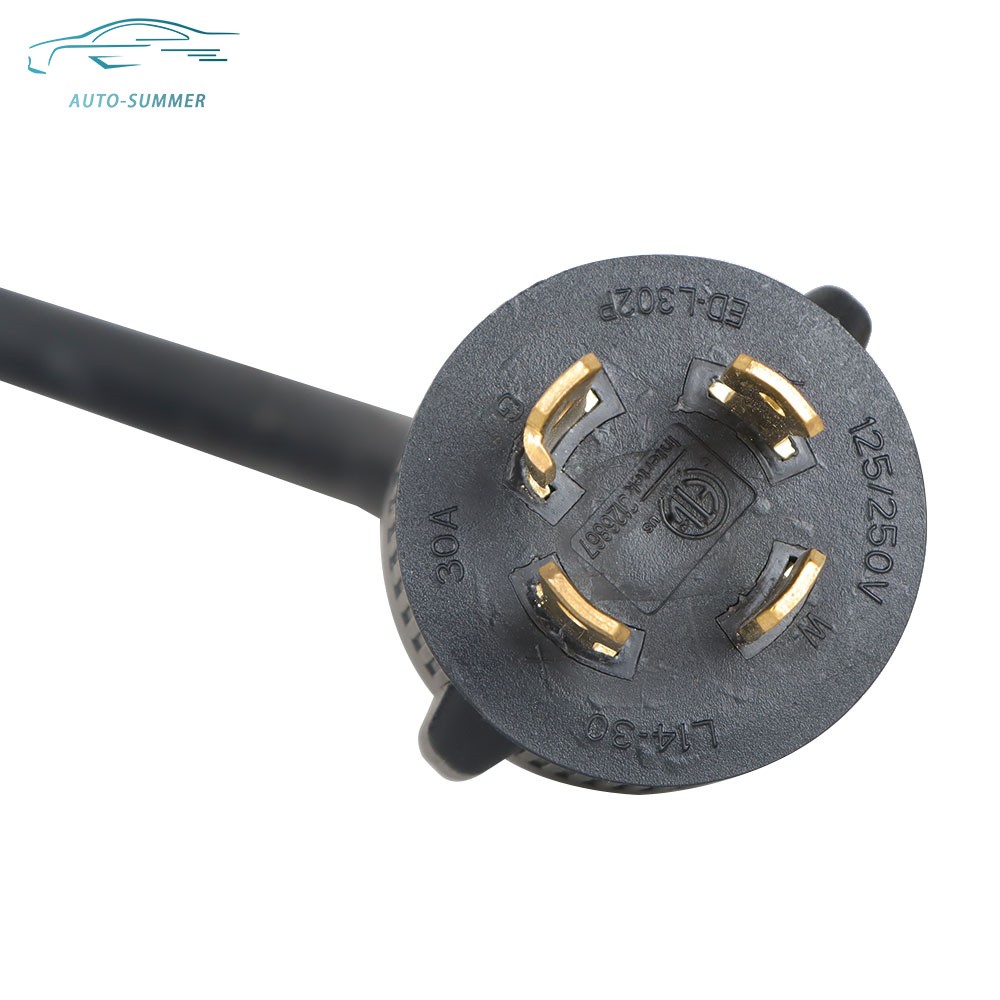 30 Amp RV Generator Cord 15FT+Power Inlet Waterproof Kit NEMA L14-30P to L14-30R