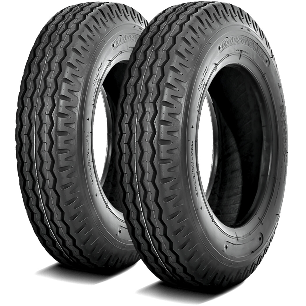 2 Tires Deestone D292 ST 8-14.5 8.00-14.5 8X14.5 G 14 Ply Heavy Duty Trailer