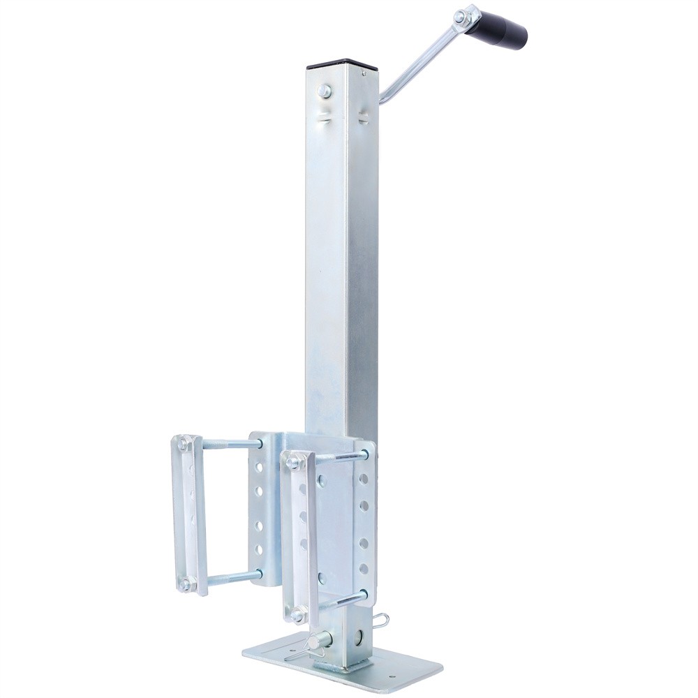 Heavy Duty Trailer Jack, Fixed Mount Jack w/Drop Leg, Max Load 2,500 Lbs
