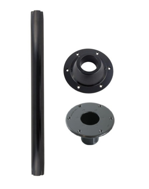 Black Flush Mount 27.5″ Pedestal Table Leg Kit for RV Camper Trailer Boat Marine