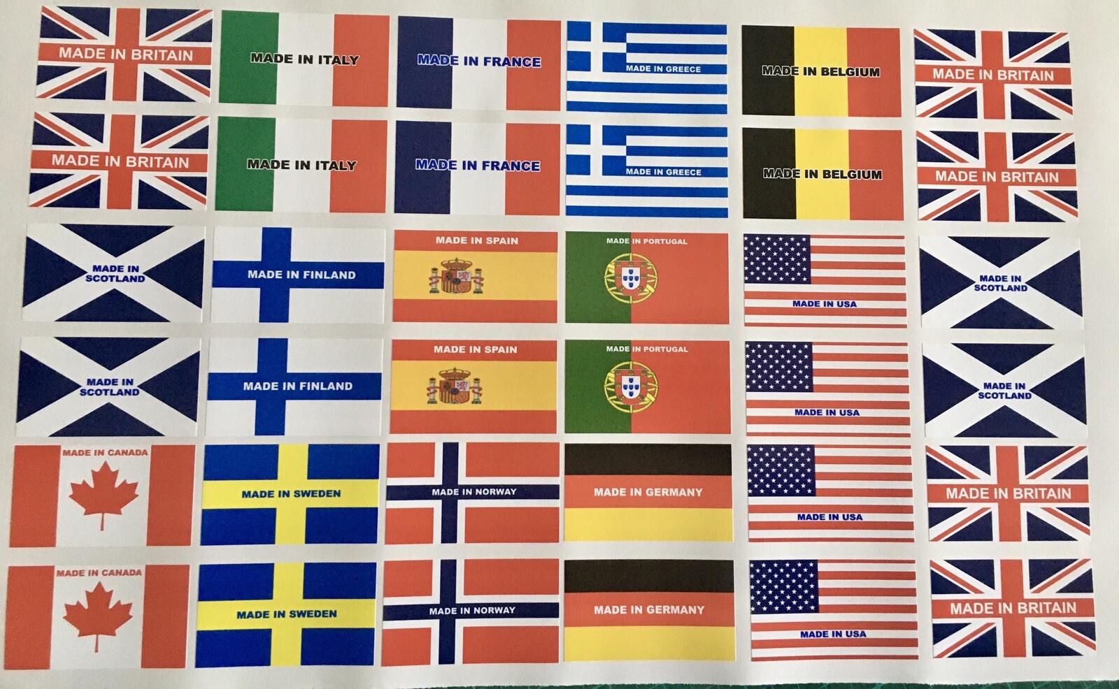 MADE IN ITALY ITALIAN FLAG STICKERS X2 BUSINESS PRODUCTS COMPANY LABEL GIN WINE