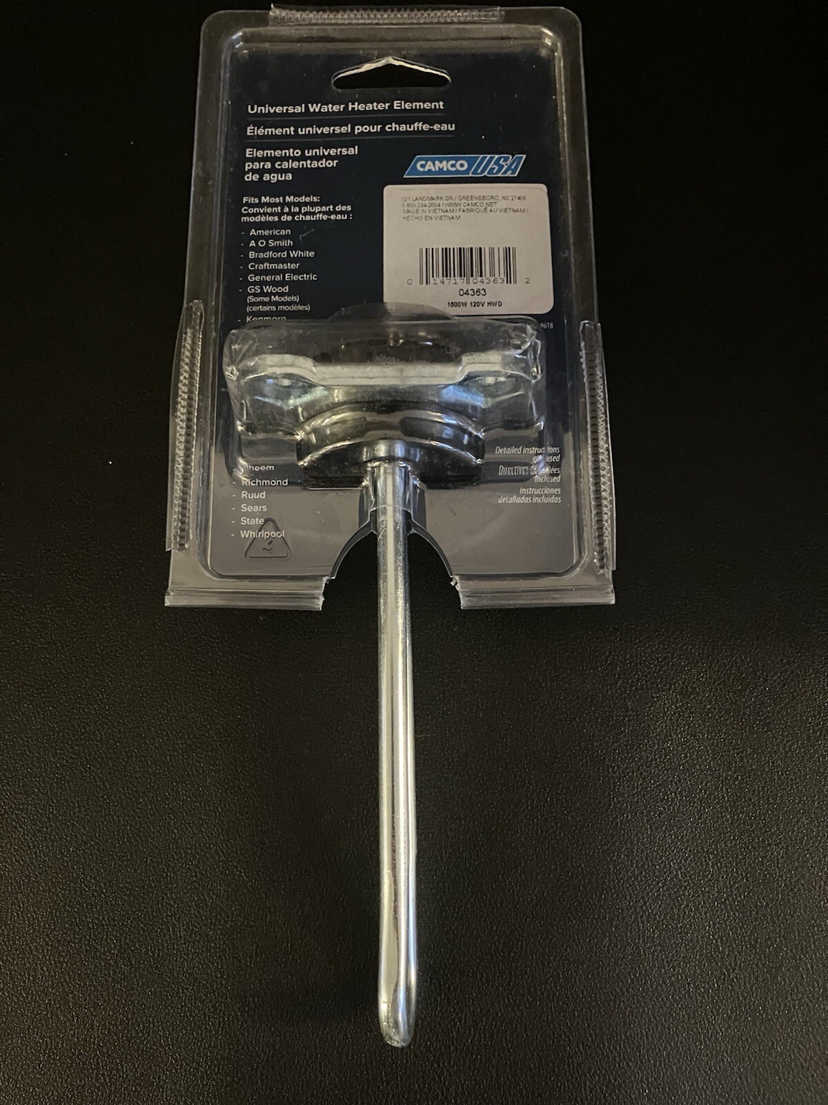Camco 04363 1500W 120V Universal Element Hwd