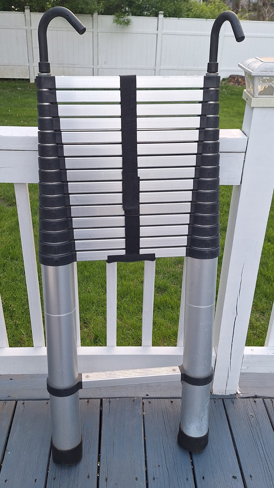 RecPro 14.5′ Telescoping Ladder with Bracket | 15 Steps | 330 lb Capacity