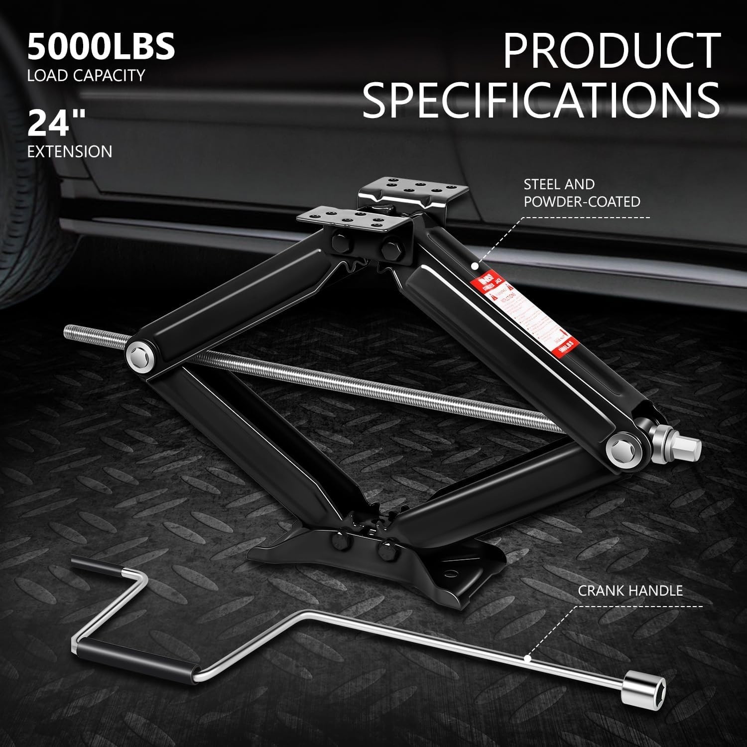 RV Trailer Scissor Jacks Set Of 2 5000 Lbs 4 To 24 Inch Leveling With Crank Hand