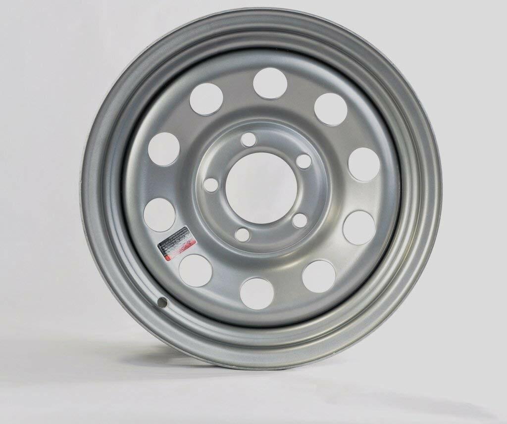 New 15 Inch 5 on 4.5 Silver Modular Trailer Wheel Rim