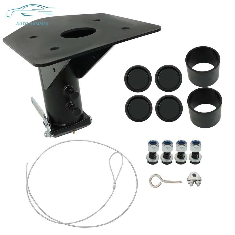 Adjustable 12″ 15″ 17″ Forward Offset 5th Wheel Adapter Hitch to Gooseneck Black