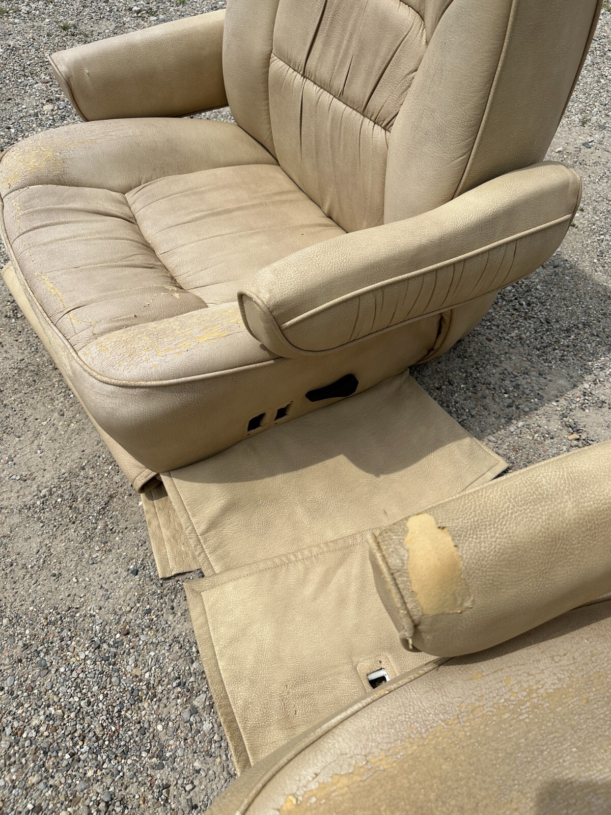 Flexsteel Cream manual RV Captain Chairs Taupe tan motorhome PAIR seats