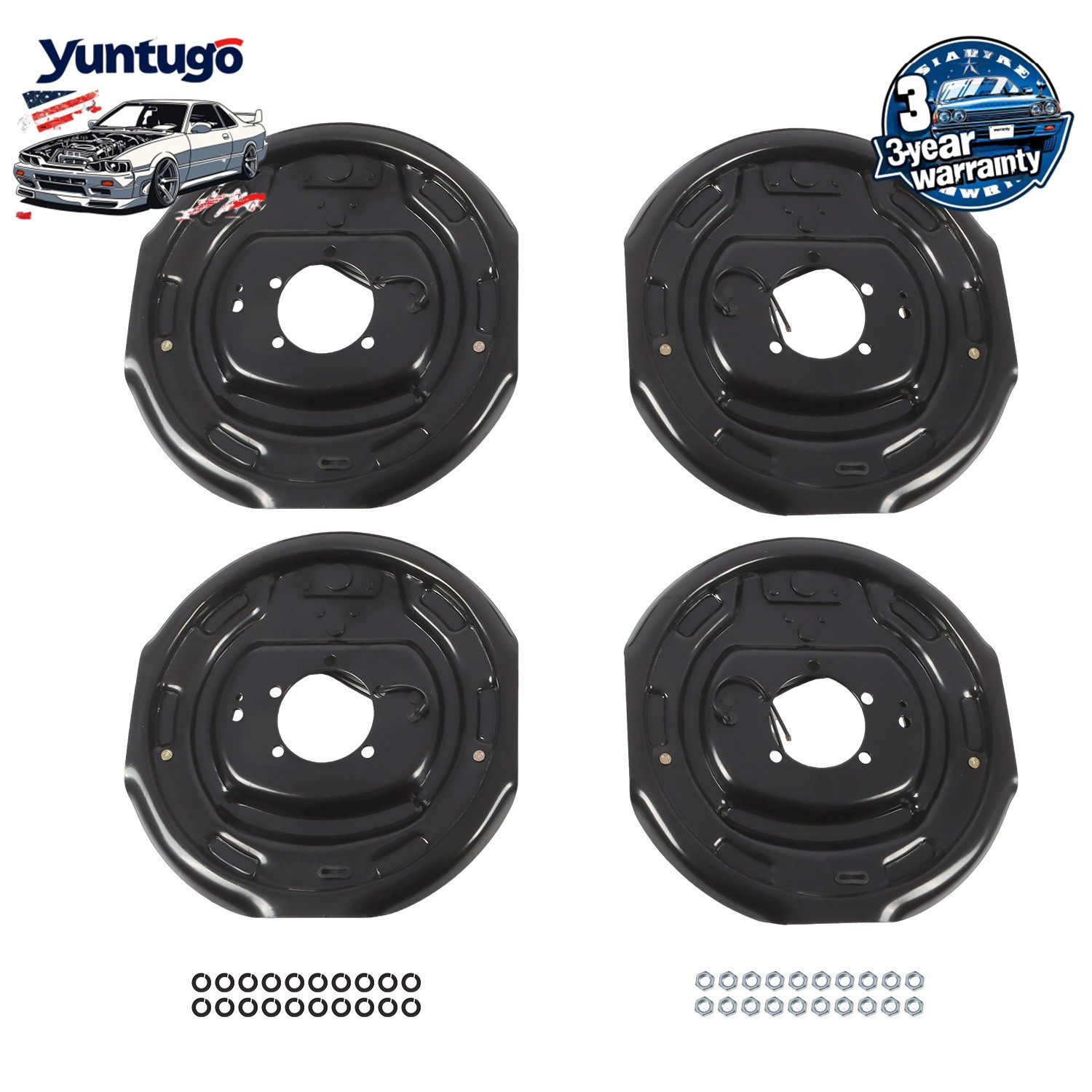 4pcs New 12″ X 2″ Electric Trailer Brake Assembly Kit For 5200-7000 lbs axle