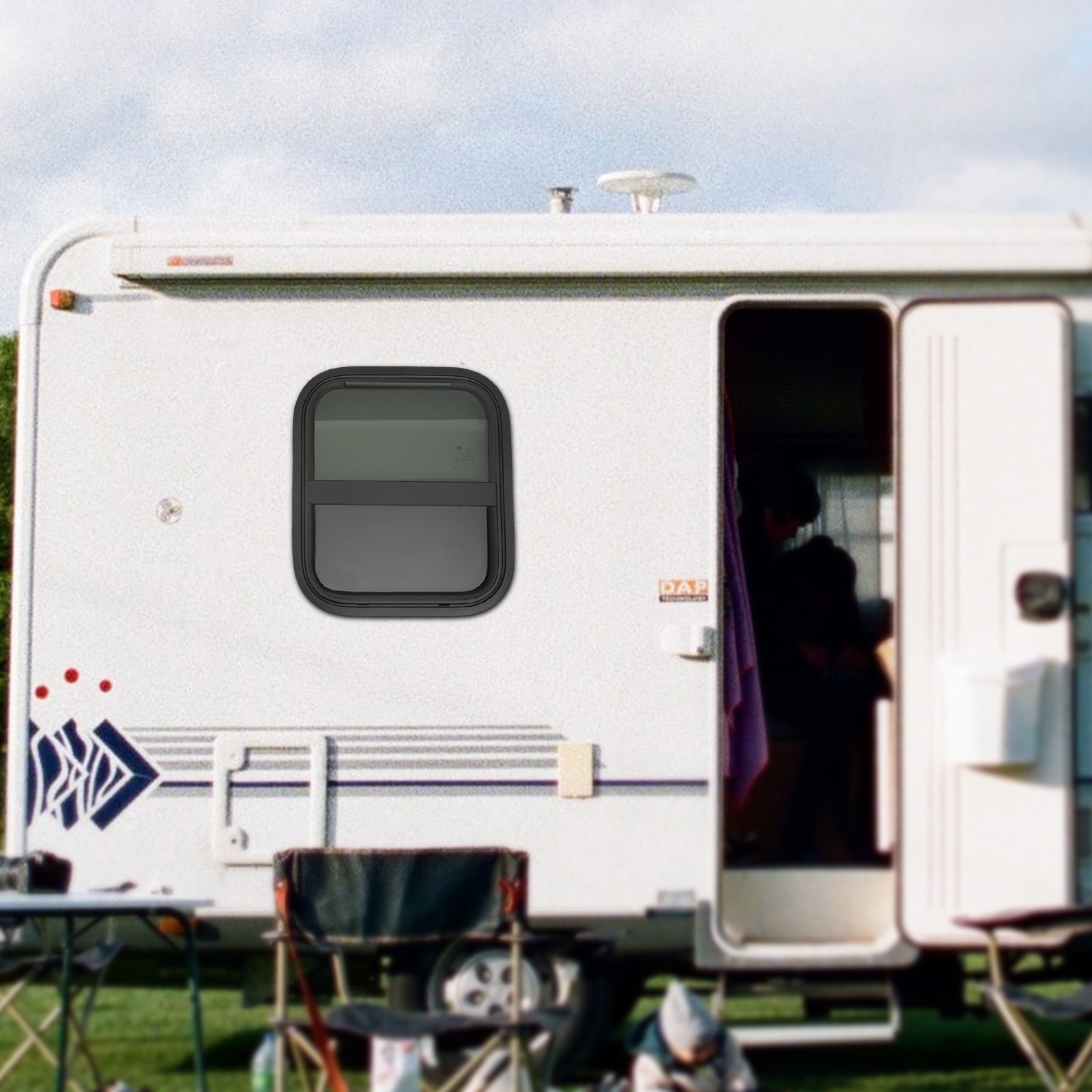 14″x 16″ Vertical Slider RV Window With Screen for Trailer Camper Food Truck