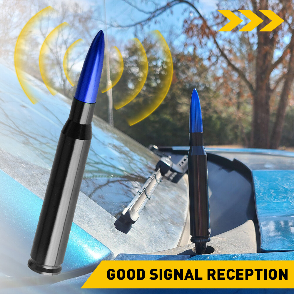 5.5″ Radio Bullet Antenna 50 Cal Universal For Chevrolet Silverado & GMC Sierra
