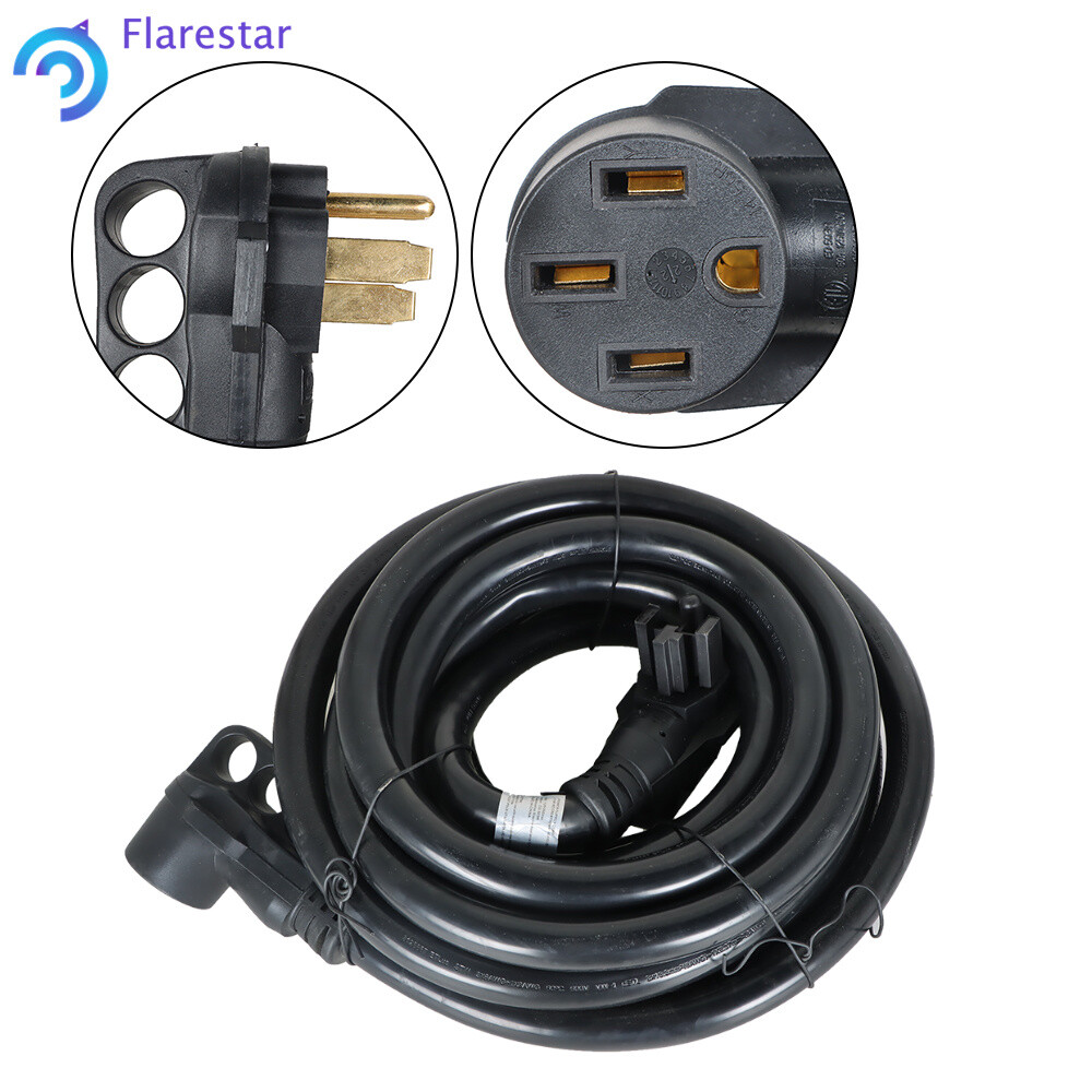 50 Amp RV Power Extension Cord Fit For Trailer Camper 4 Prong 15/25/30/50 Feet