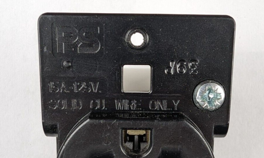 Pass & Seymour Contained Dual Black Receptacle Outlet 15A 125V RV Camper SC080-R