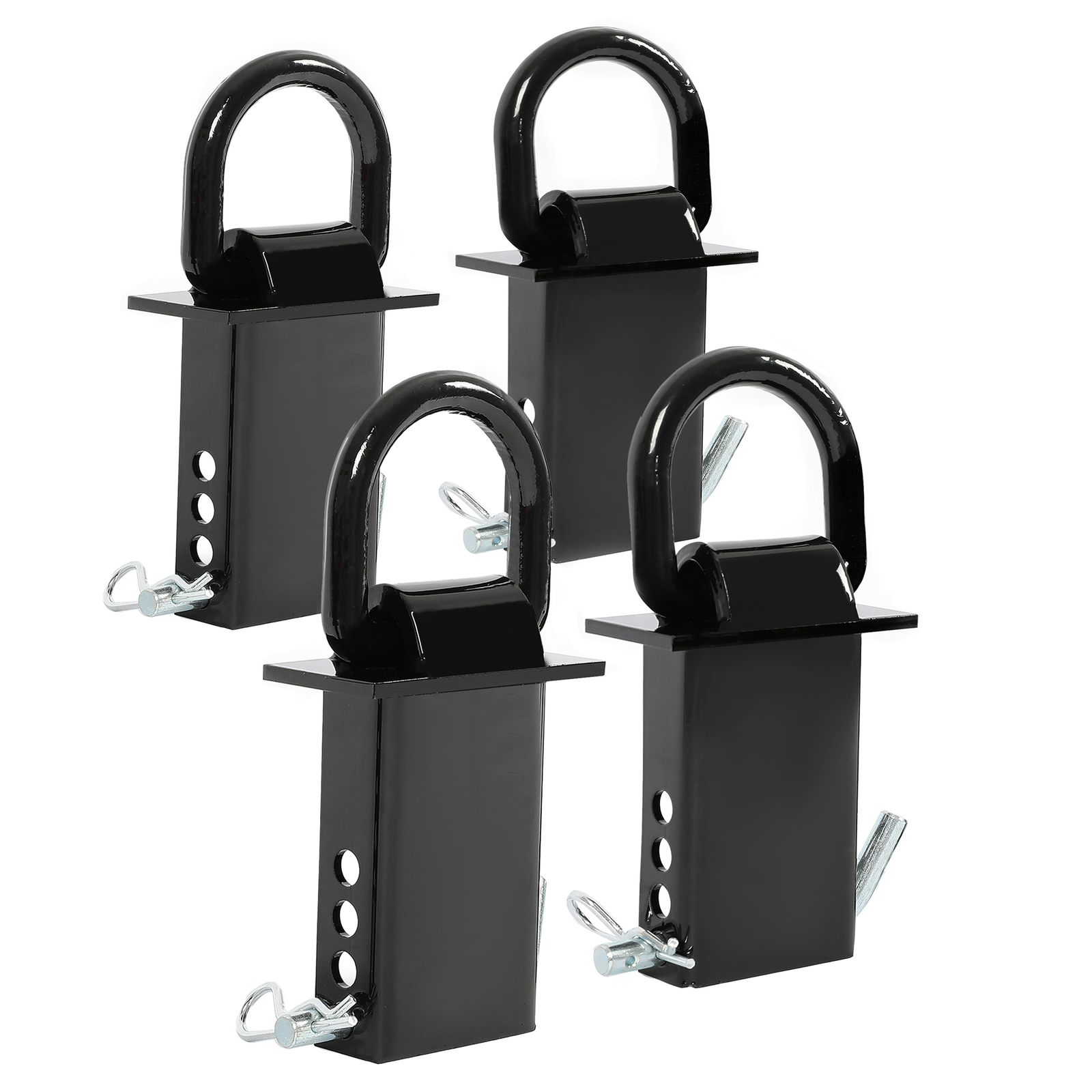 4X Standard 2″x4″ Heavy Duty Trailer Adjustable Stake Pocket D Ring Zinc Coated