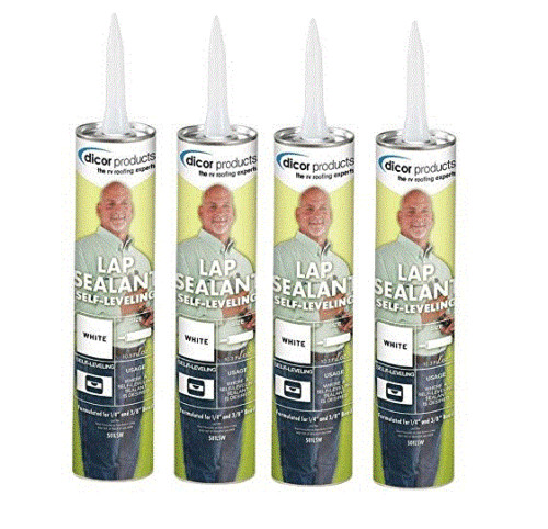 501LSW-1 (4-Pack) Self Leveling Lap Sealant White Dicor Camper Roof Repair