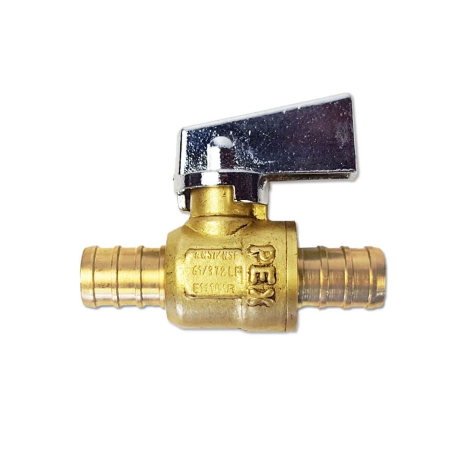 51201 Lead Free Brass Shut Off Valve 12″ for RV Fresh Water Plumbing System