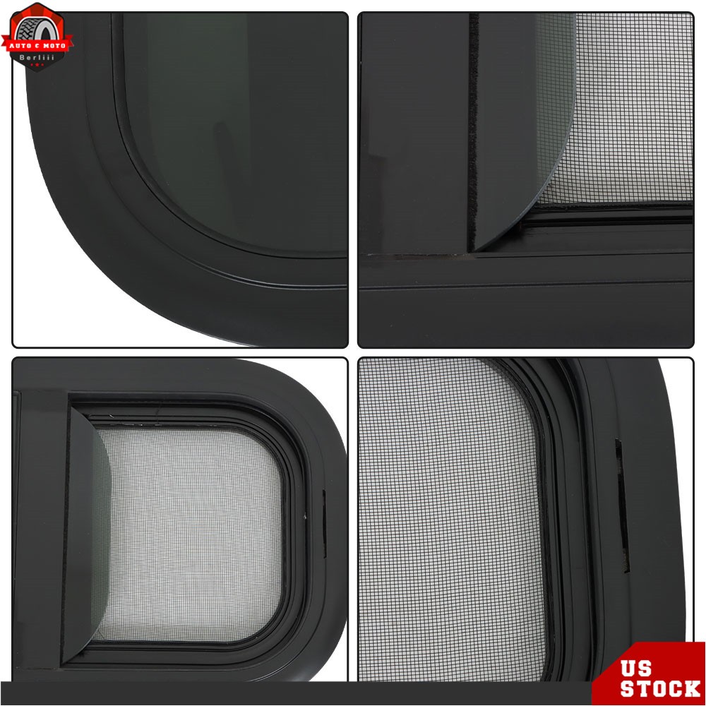 12-14-15-18″ W×22-24-16-30″ H Vertical Slider RV Window Cargo Trailer W/ Screen