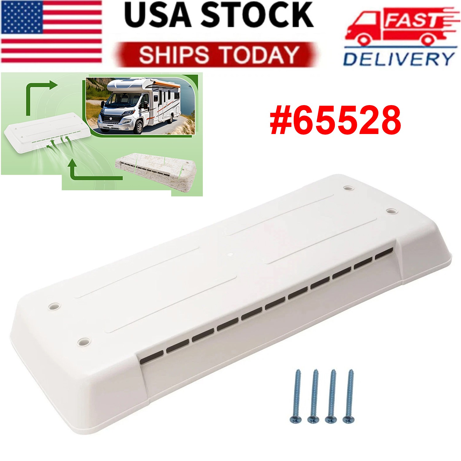 Refrigerator Vent Lid For Truck RV Camper #65528 For Dometic Refrigerator Vent